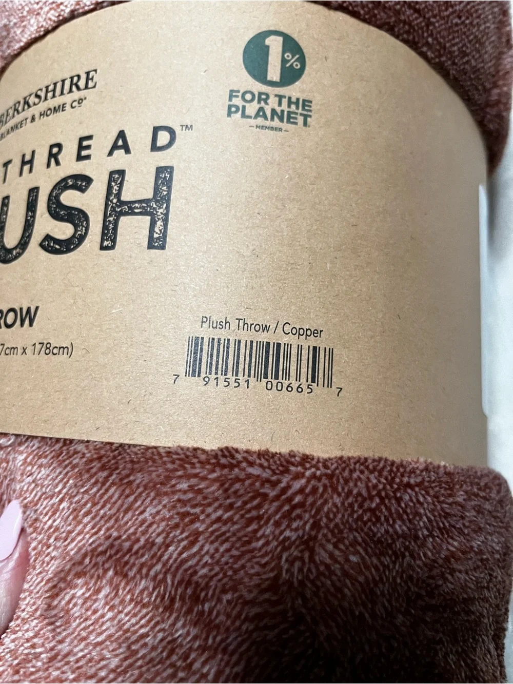 Berkshire Plush Throw Blanket in Copper